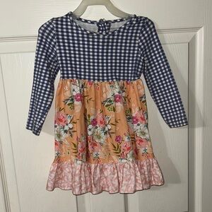 RICRAC AND RUFFLES 2T DRESS